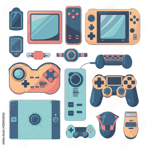 gadget, device, technology, background, modern, digital, vector, 3d, illustration, phone, electronic, mobile, headphones, wireless, equipment, headphone, headset, computer, design, object, hardware, s