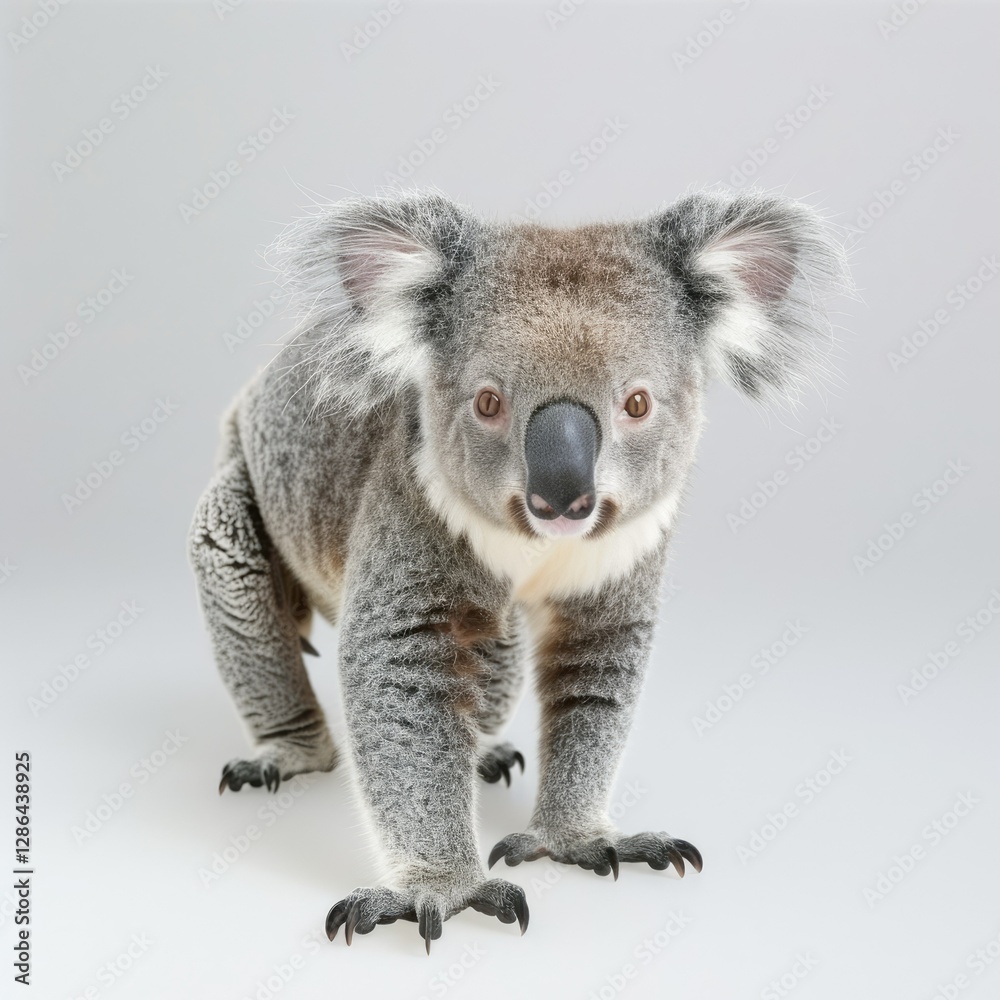 Flawless Visual of a Photo Koala, Isolated on a White Background Flawless Visual of a Photo Koala, Isolated on a White Background