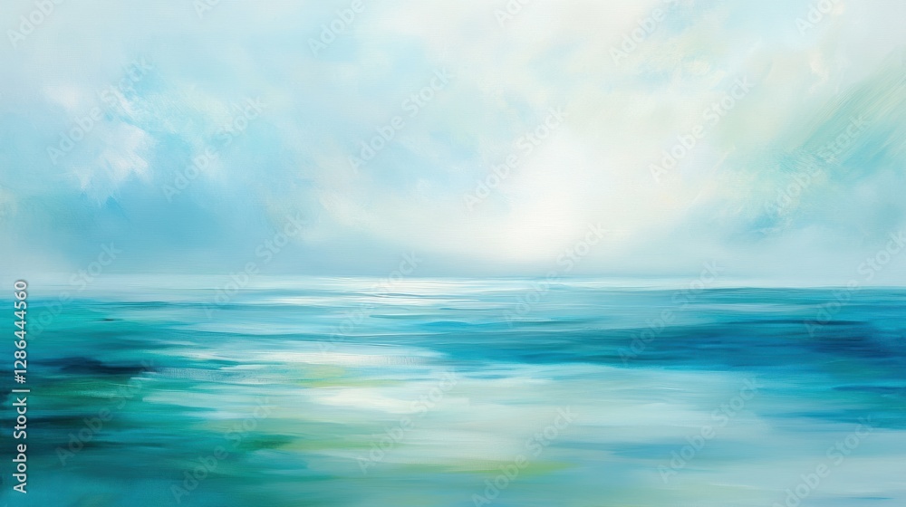 Calm ocean waters with gentle waves, serene blue horizon, and soft clouds reflecting sunlight, tranquil seascape, peaceful coastal scenery. Calm ocean waters with gentle waves, serene blue horizon, and soft clouds reflecting sunlight, tranquil seascape, peaceful coastal scenery.