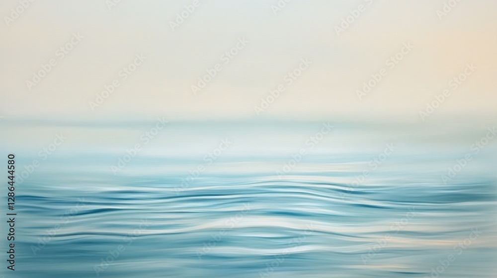 Calm ocean waves under a soft pastel sky, tranquil seascape with gentle ripples, serene water surface for backgrounds and relaxation themes. Calm ocean waves under a soft pastel sky, tranquil seascape with gentle ripples, serene water surface for backgrounds and relaxation themes.