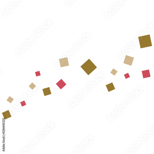 金色や赤の紙ふぶきの装飾