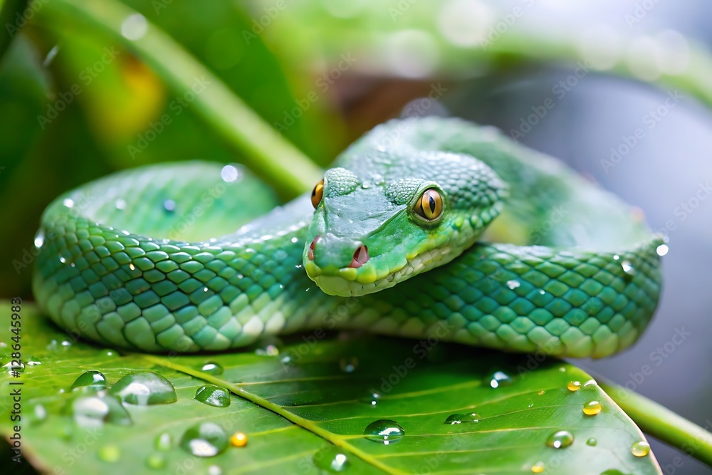 Fototapeta premium A fascinating exploration of the viper snake