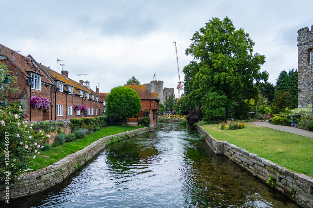View of Canterbury, a small town in southeast England View of Canterbury, a small town in southeast England