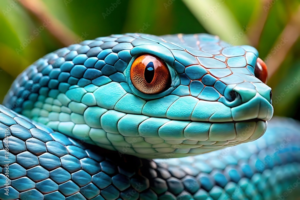 Fototapeta premium A fascinating exploration of the viper snake
