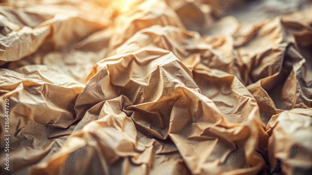 Tilt-Shift Crumpled Paper Background, Soft Tones, Depth, Texture, Photography Tilt-Shift Crumpled Paper Background, Soft Tones, Depth, Texture, Photography