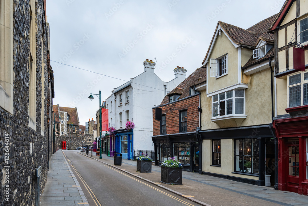 View of Canterbury, a small town in southeast England