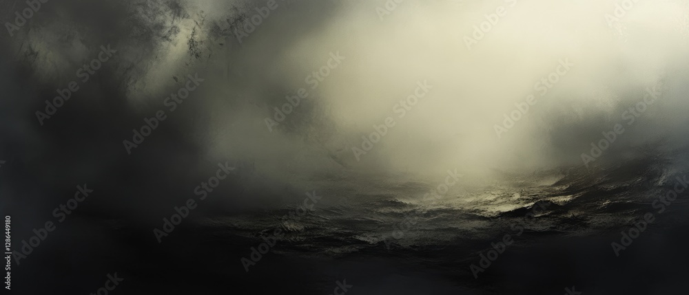 Dark stormy ocean waves under dramatic cloudy sky, eerie atmosphere over turbulent sea, natures raw power captured in contrast of light and shadow. Dark stormy ocean waves under dramatic cloudy sky, eerie atmosphere over turbulent sea, natures raw power captured in contrast of light and shadow.