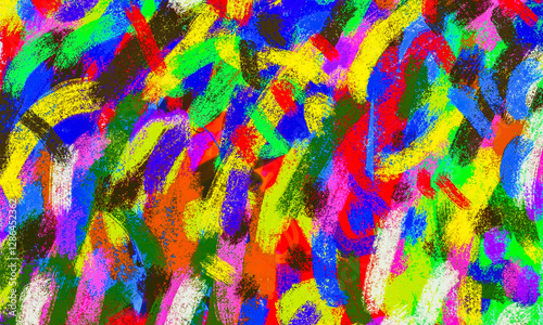 multi-colored smears create an interesting background