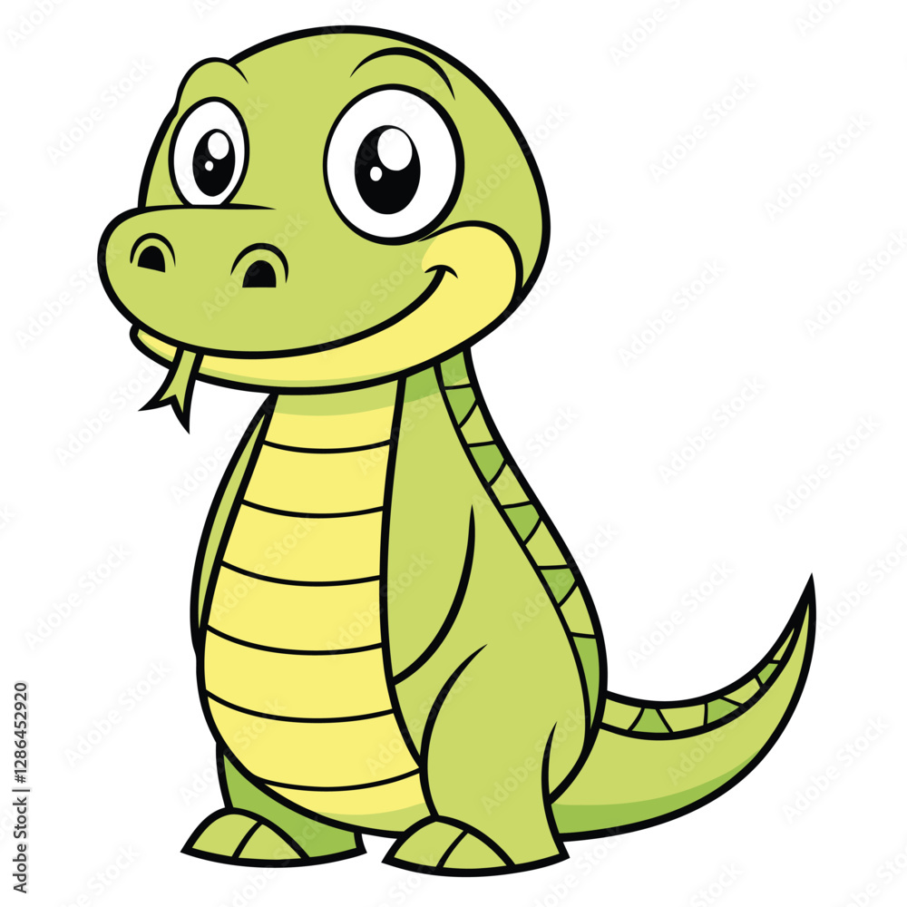Obraz premium funny cartoon snake