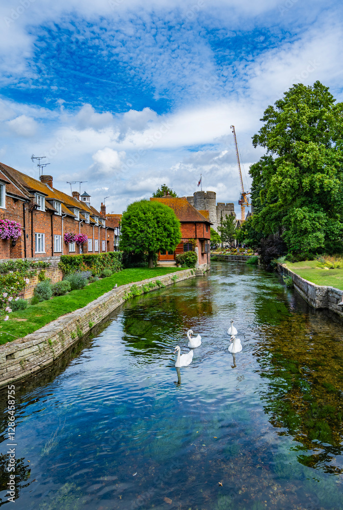 View of Canterbury, a small town in southeast England View of Canterbury, a small town in southeast England