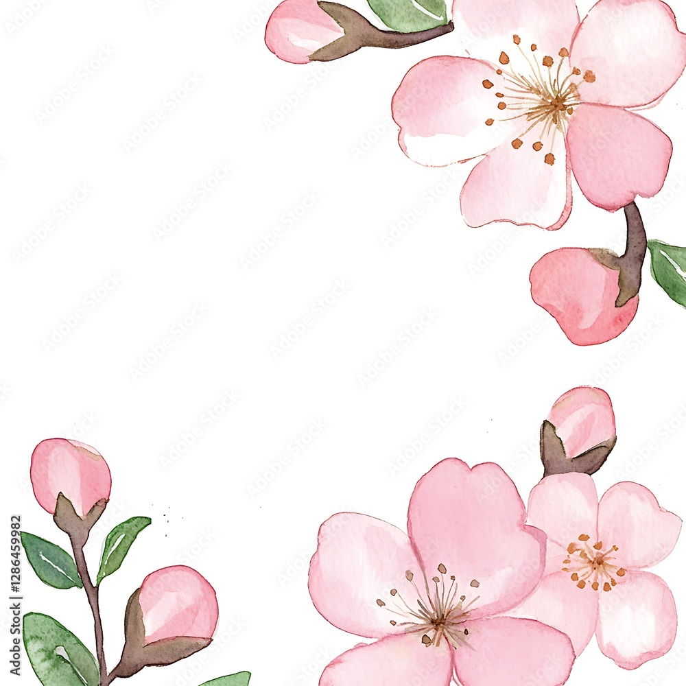 Beautiful Cherry Blossom Frame for Spring Celebration Beautiful Cherry Blossom Frame for Spring Celebration