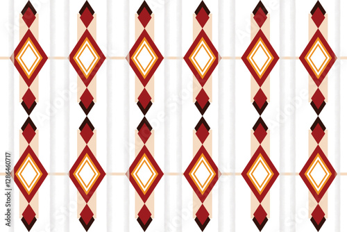 Navajo tribal . Native American ornament. Ethnic South Western decor style. Boho geometric ornament.  Mexican blanket, rug. Woven carpet illustration.
