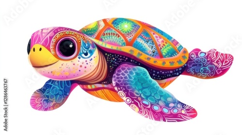 Colorful Turtle Illustration