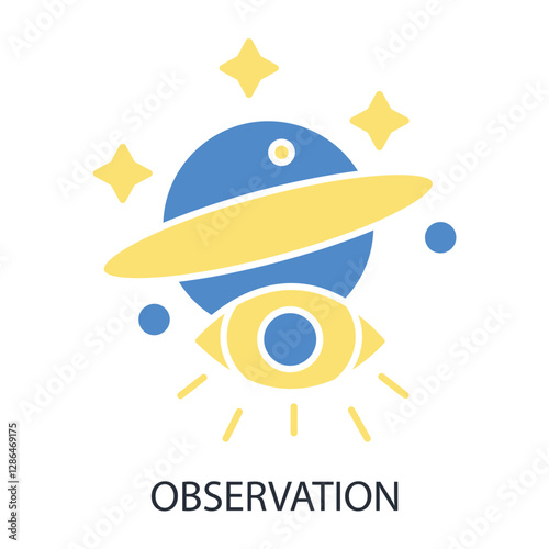 observation icon. vector.Editable stroke.linear style sign for use web design,logo.Symbol illustration.