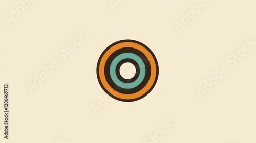 Simple concentric circles graphic design