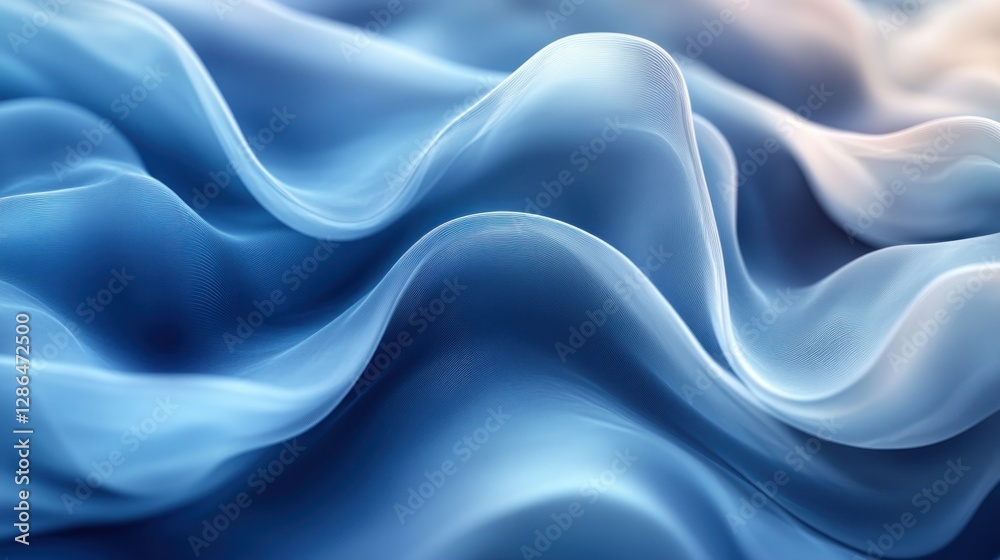 Obraz premium Abstract Blue Fabric Waves