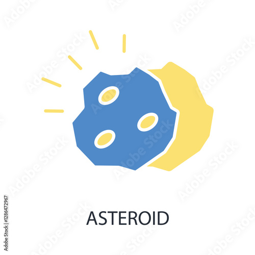 Asteroid icon. vector.Editable stroke.linear style sign for use web design,logo.Symbol illustration.