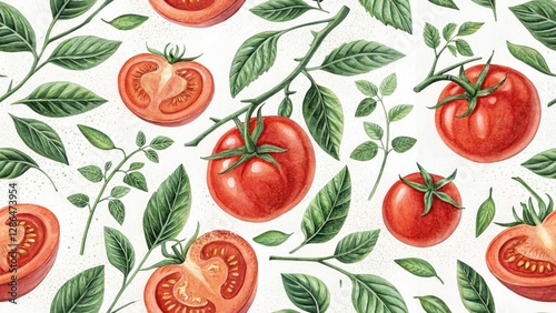 Surreal Homestead Tomato Print - Online Farmer's Market Digital Art