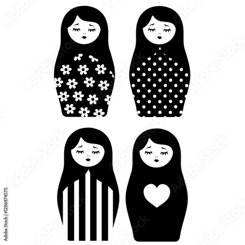 Matryoshka Dolls – Vector Illustration