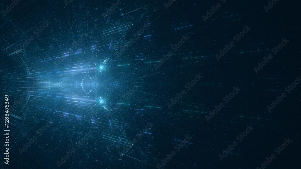 Digitaler Datenstrom - schnelles Internet, Energie, Forschung, Wissenschaft, Industrie, Innovation, Technologie, Computer, Netzwerk, Kommunikation,   künstliche Intelligenz, Digitalisierung, blau