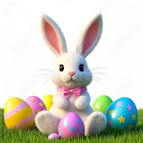 Easter bunny, easter eggs, easter