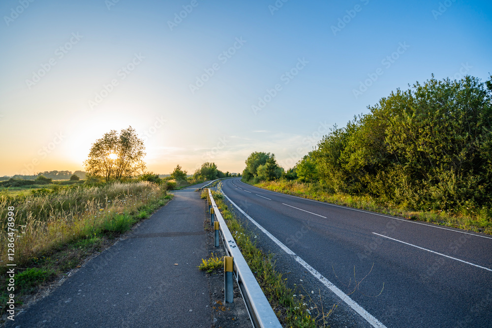 Fototapeta premium Road view of Sandwich, a small town in southeast England