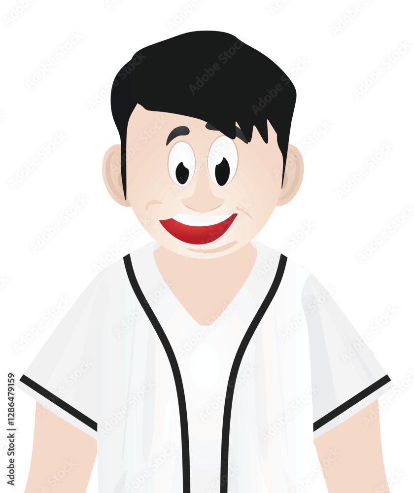 Baseball player on field. vector Baseball player on field. vector