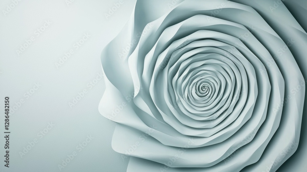 Elegant spiral design light grey background digital art minimalist environment close-up view conceptual aesthetics Elegant spiral design light grey background digital art minimalist environment close-up view conceptual aesthetics
