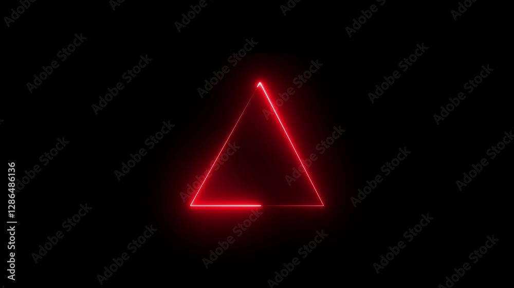 abstract background with glowing lines.Abstract neon effect triangle border frame animation black background. abstract background with glowing lines.Abstract neon effect triangle border frame animation black background.