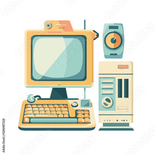 gadget, device, technology, background, modern, digital, vector, 3d, illustration, phone, electronic, mobile, headphones, wireless, equipment, headphone, headset, computer, design, object, hardware, s