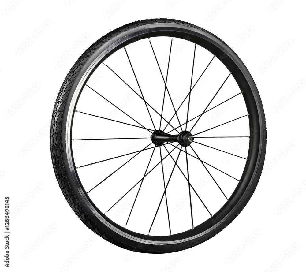 Bicycle tire and wheel isolated on white background. Bicycle tire and wheel isolated on white background.