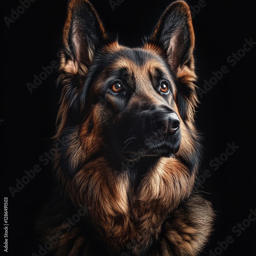Obraz na płótnie photo real image of a large german shephard w salonie
