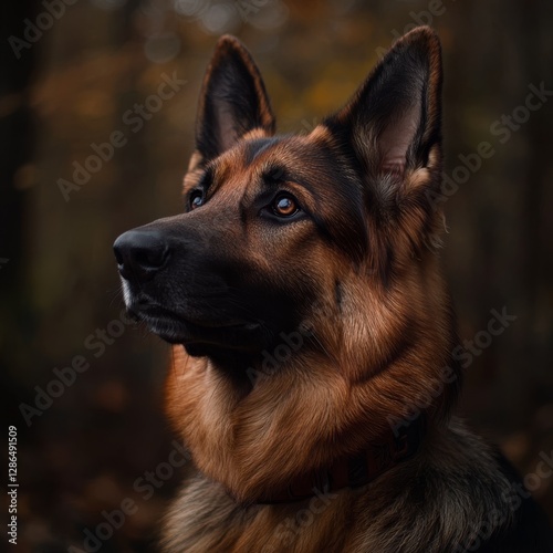 Obraz na płótnie photo real image of a large german shephard w salonie