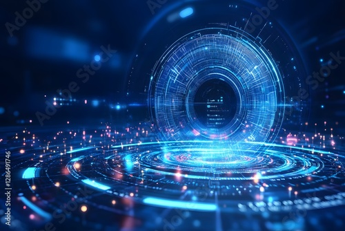 Futuristic abstract technology background for internet and big data solutions.