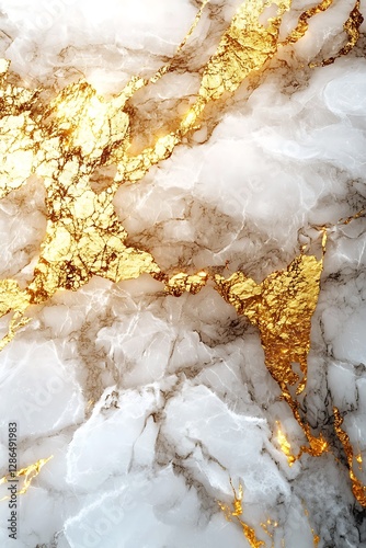 White marble with delicate golden veins, a seamless high-resolution texture perfect for luxury design projects.