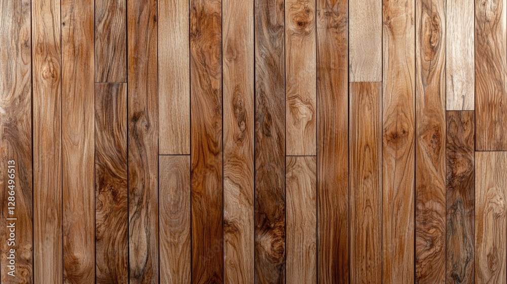 Fototapeta premium Rich brown wood floor planks texture background