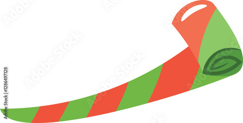 Christmas pipe noise maker vector illustration