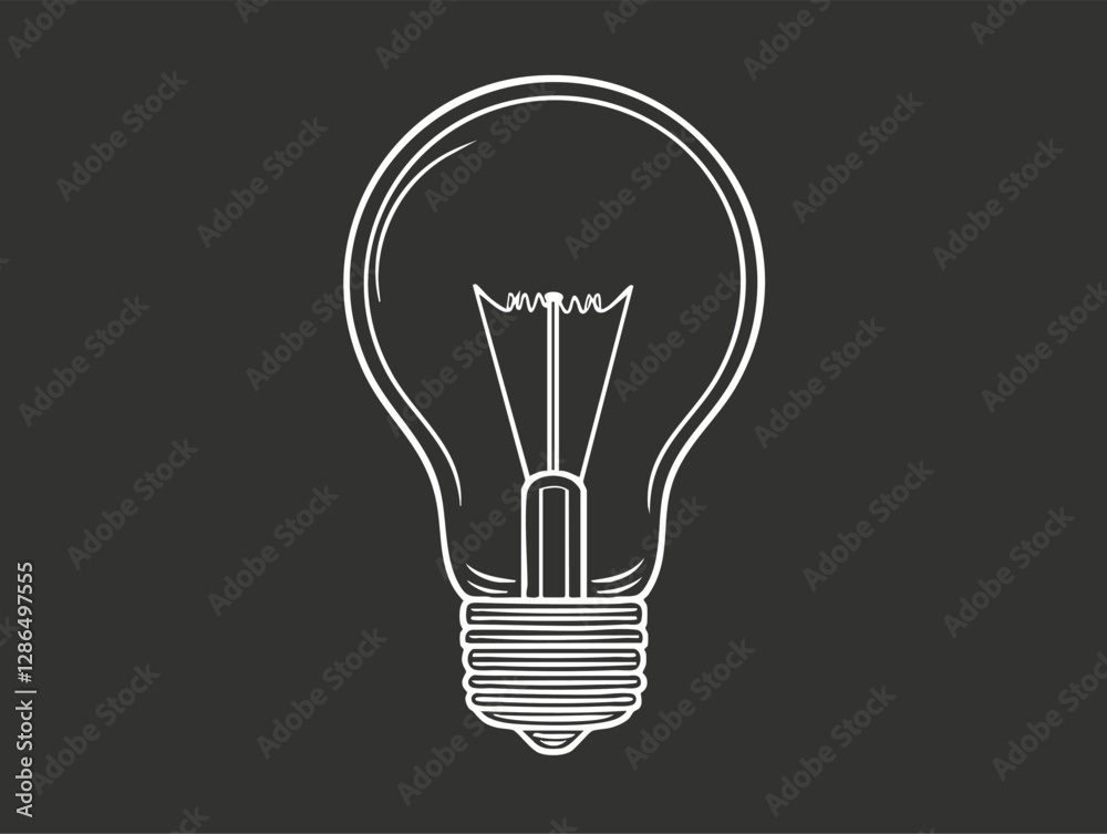 Illustration of a lightbulb on a dark background symbolizing ideas and innovation. Illustration of a lightbulb on a dark background symbolizing ideas and innovation.