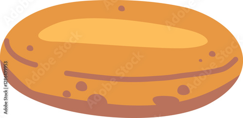 White bread loaf vector illustration
