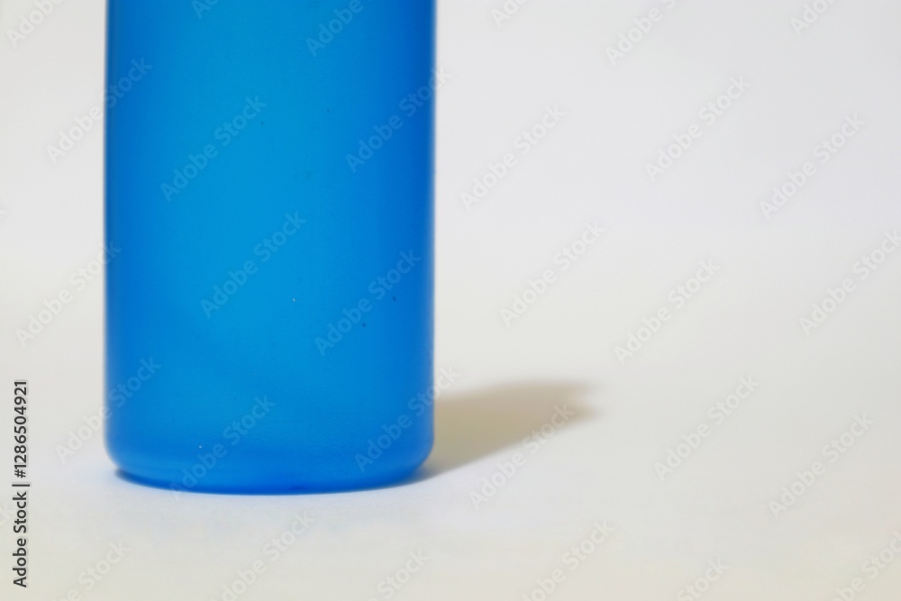 A Study in Cobalt: Minimalist Blue Cylinder on White A Study in Cobalt: Minimalist Blue Cylinder on White