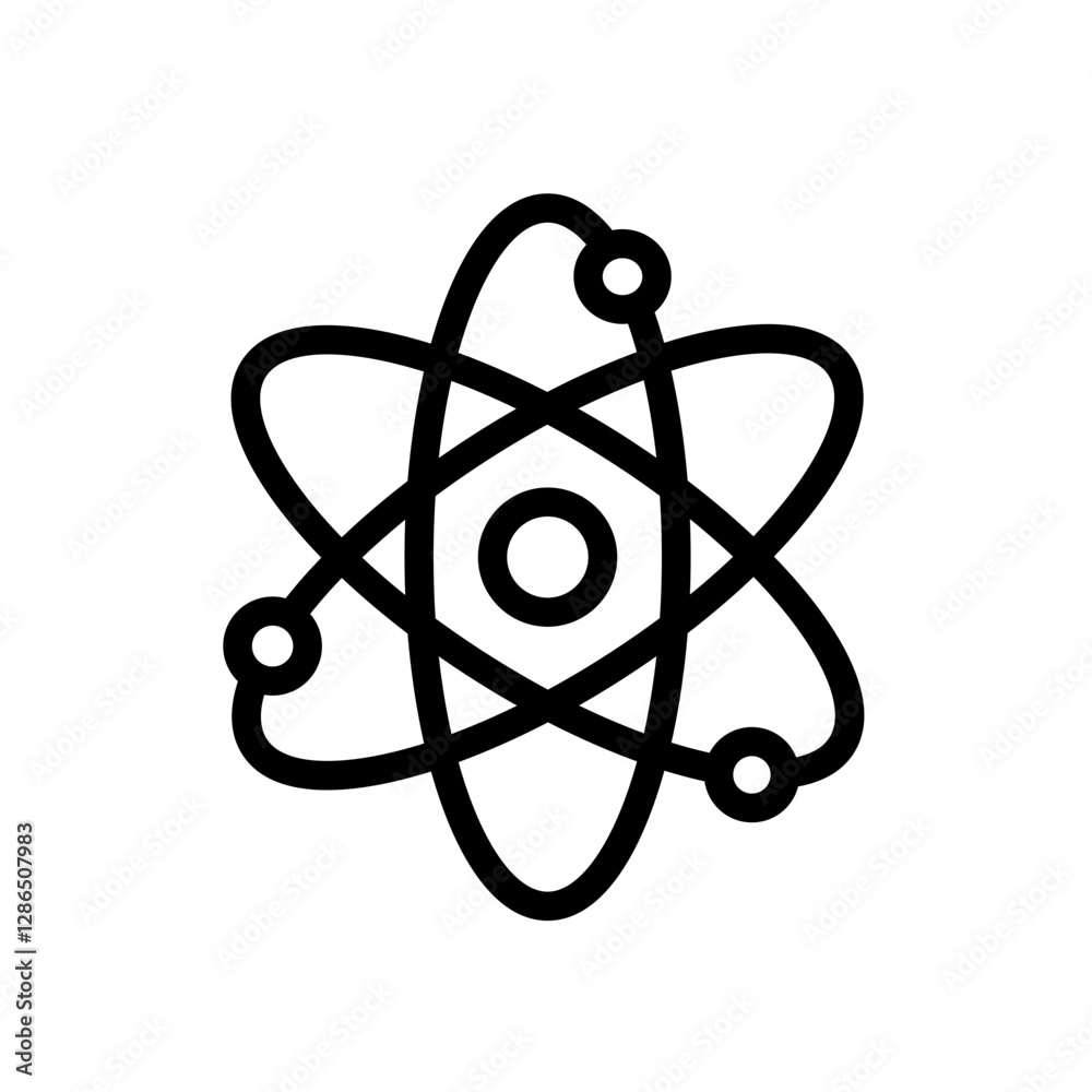 atom icon isolated on transparant background