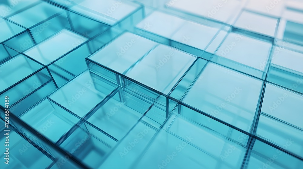 Interconnected Glass Structures Forming a Modern Tech Background Interconnected Glass Structures Forming a Modern Tech Background