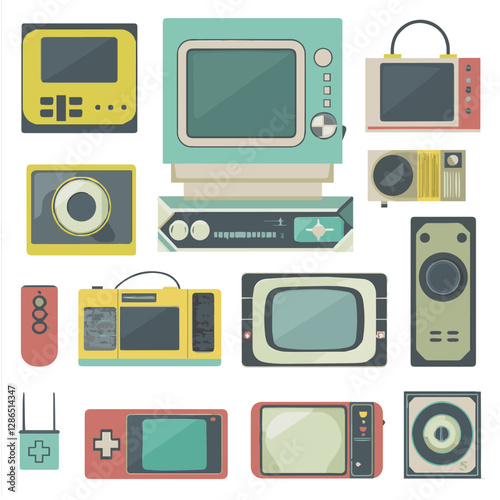 gadget, device, technology, background, modern, digital, vector, 3d, illustration, phone, electronic, mobile, headphones, wireless, equipment, headphone, headset, computer, design, object, hardware, s