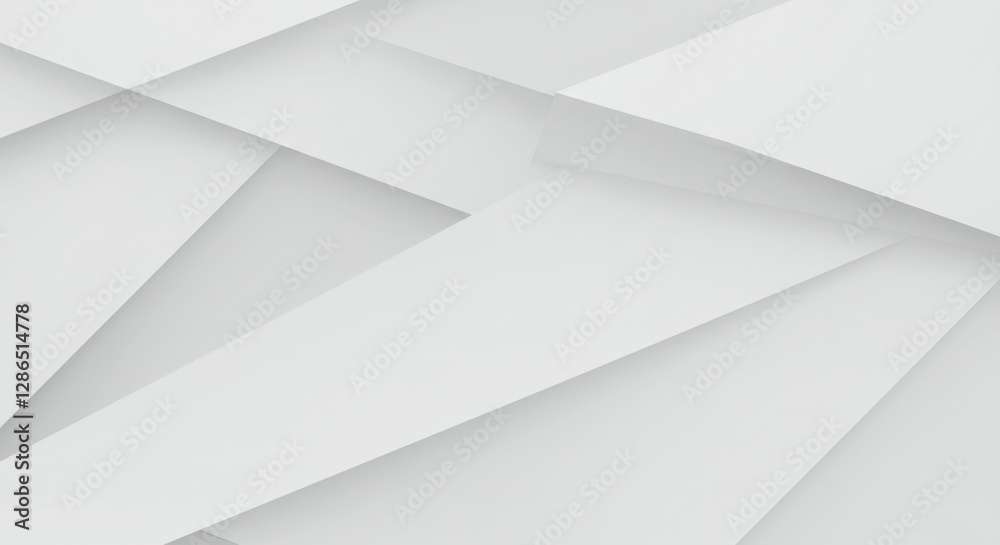 Minimalist geometric background, abstract paper folds, light gray tones, subtle shadows, clean lines, origami-inspired texture, architectural design, modern wallpaper, layered shapes, monochromatic pa