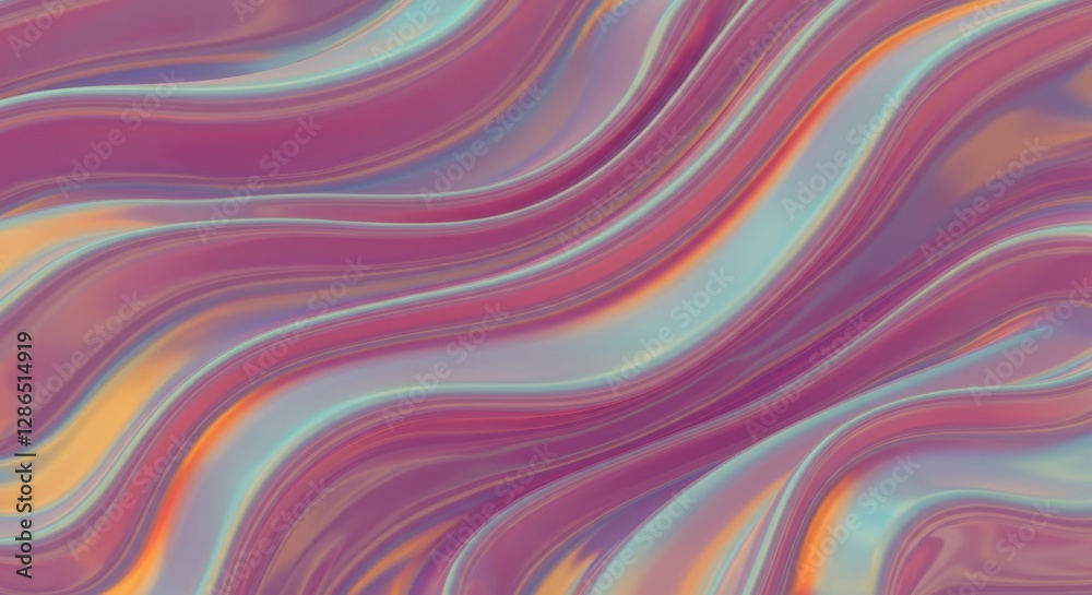 Abstract waves, vibrant colors, smooth gradients, fluid motion, pastel hues, undulating curves, soft blending, iridescent effect, flowing lines, seamless texture, ethereal atmosphere, digital art, dre Abstract waves, vibrant colors, smooth gradients, fluid motion, pastel hues, undulating curves, soft blending, iridescent effect, flowing lines, seamless texture, ethereal atmosphere, digital art, dre