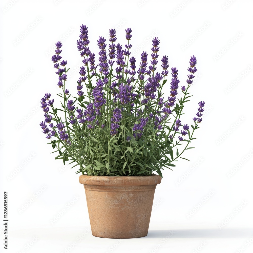 Fototapeta premium Lavender plant isolated on white background