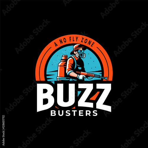 Buzz Pest Control Logo Design Vector 