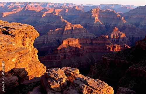 Magnificence of the Canyon is displayed in a panoramic view