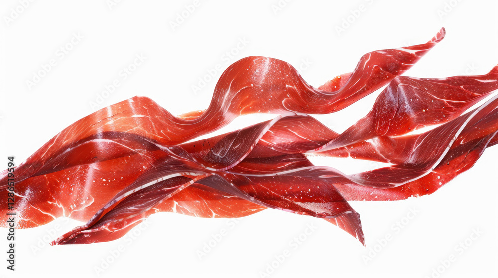 thin slices of meat on table