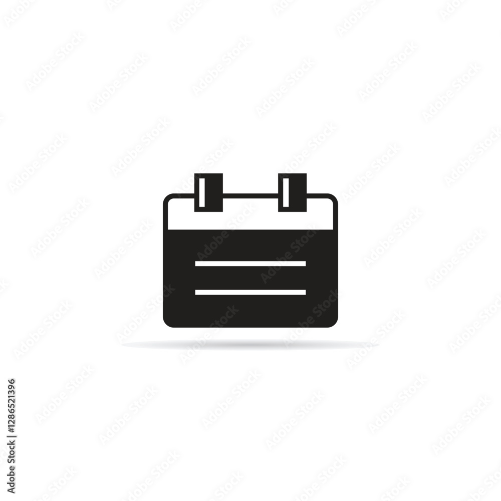 calendar icon with shadow on white background calendar icon with shadow on white background